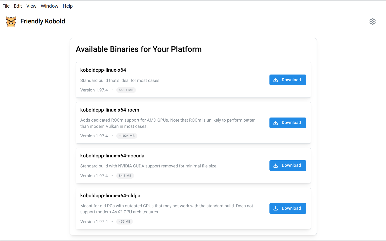Download Interface