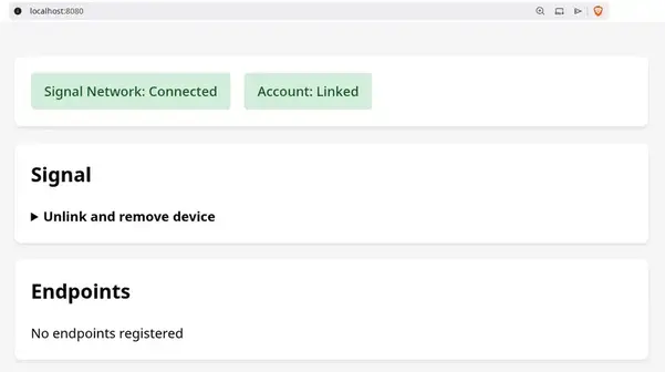 Healthy setup with linked account